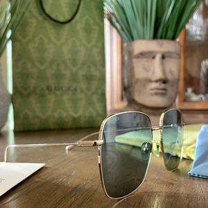 Gucci Gold Frame GG Designer Sunglasses GG1031S 59-16-145 XL ( UNISEX ) NEW